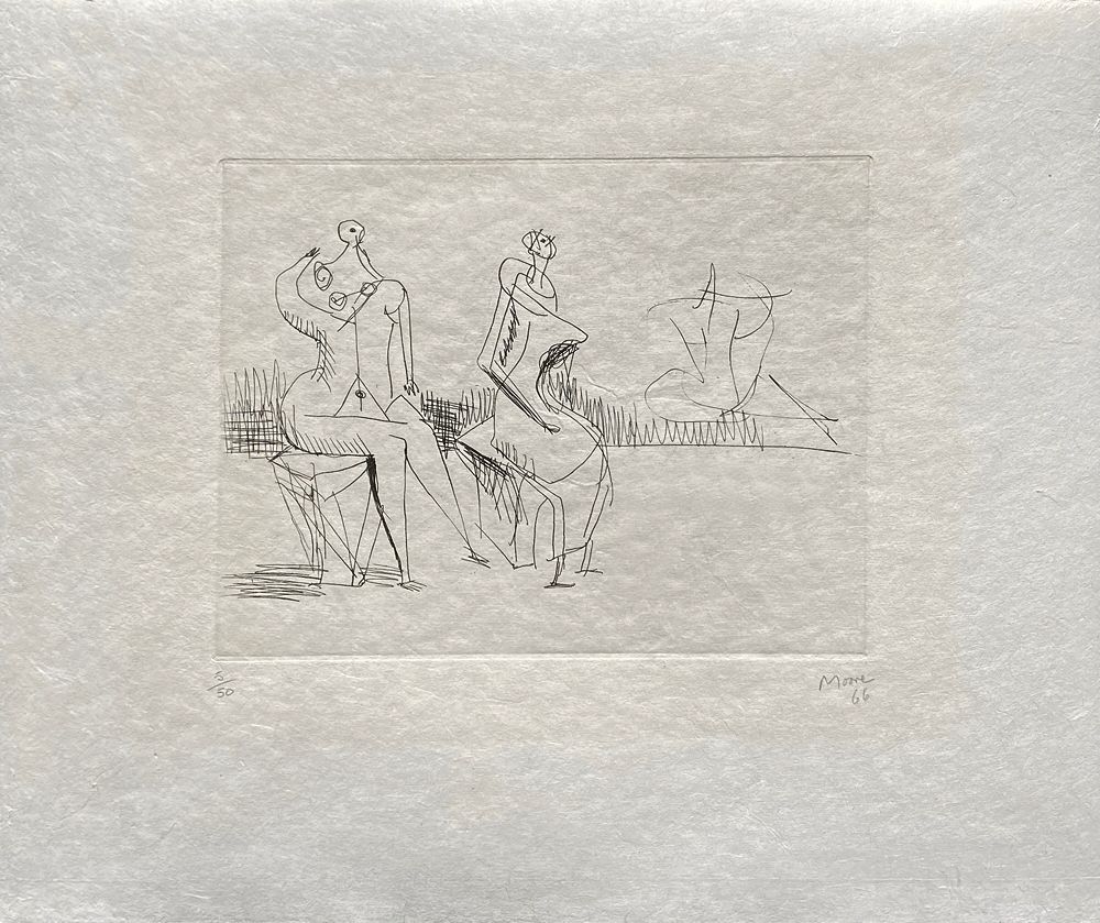 Two seated figures