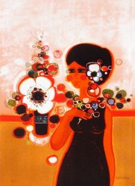 1971 - Femme au bouquet