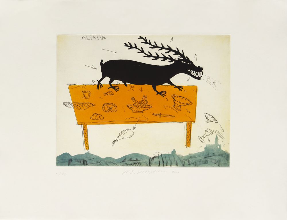 Alsatiae : un cerf à table
