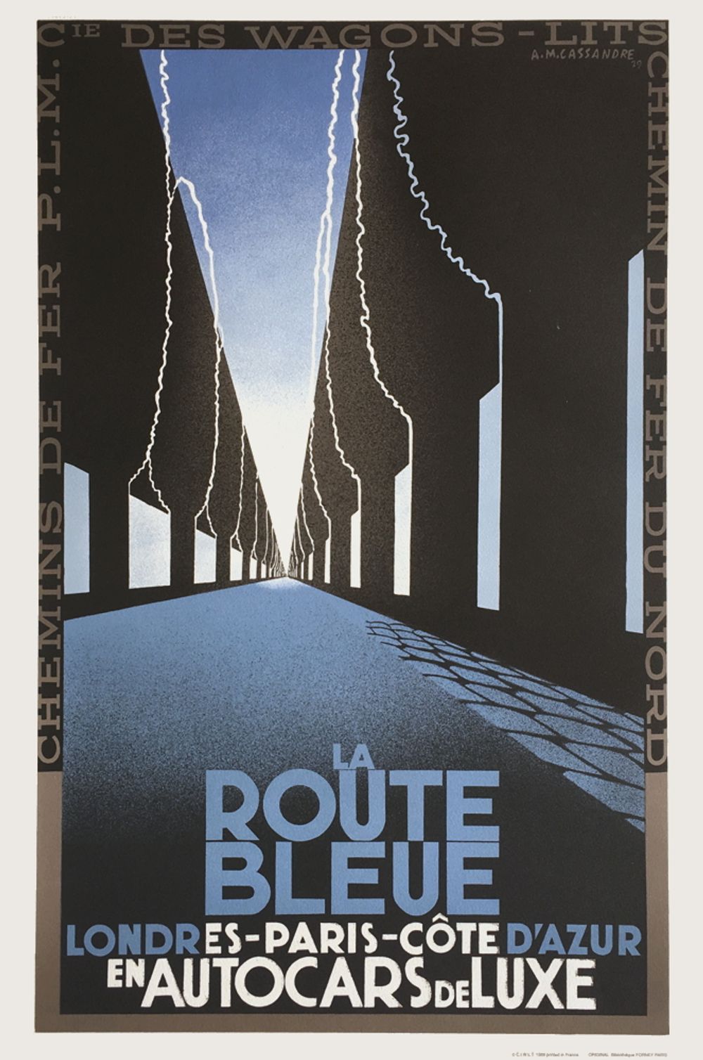 カッサンドル リトグラフ ポスター ROUTE BLEUE Place-des-Arts - A.M. CASSANDRE : La route bleue