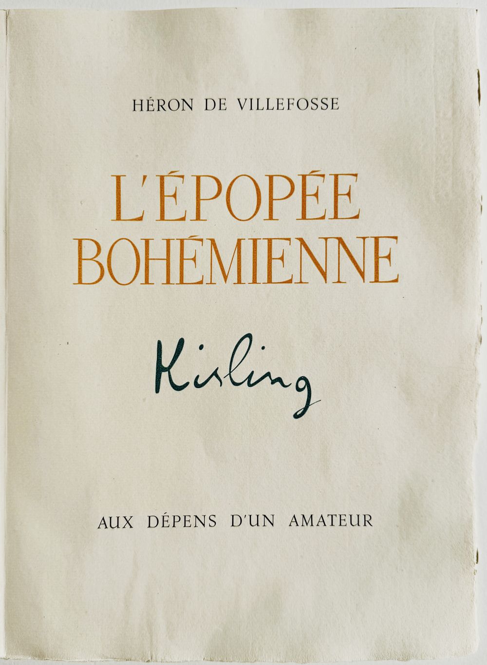 L'épopée bohémienne (avec la suite de 12 bois gravés)
