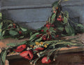 Nature morte aux fleurs des champs et aux cerises