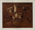 LC - Femme couchée et homme au grand chapeau