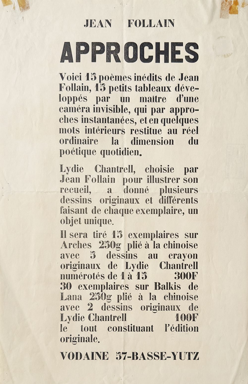 Poème de Jean Follain