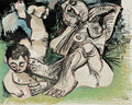 Au baiser d'Avignon - Femme et enfant