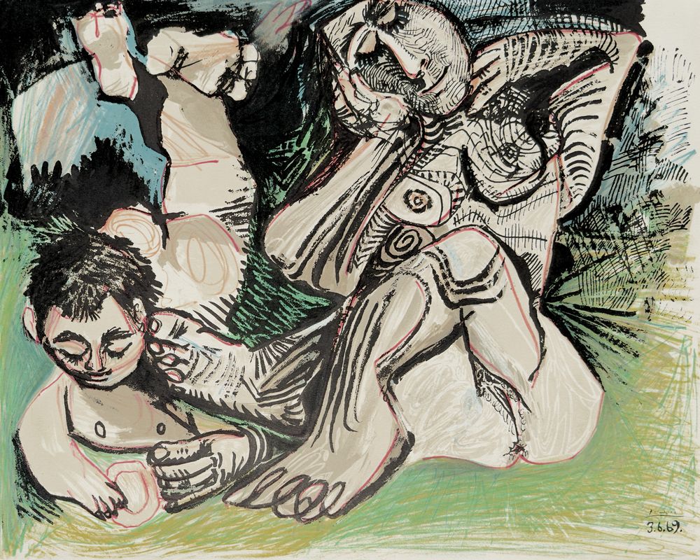 Au baiser d'Avignon - Femme et enfant
