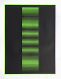 Puntos verdes sobre fondo negro