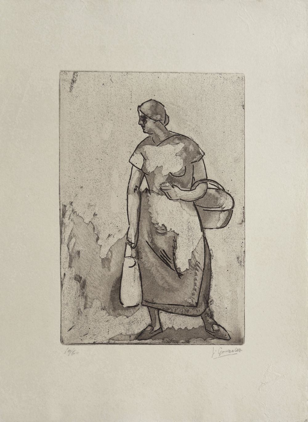 Paysanne au panier