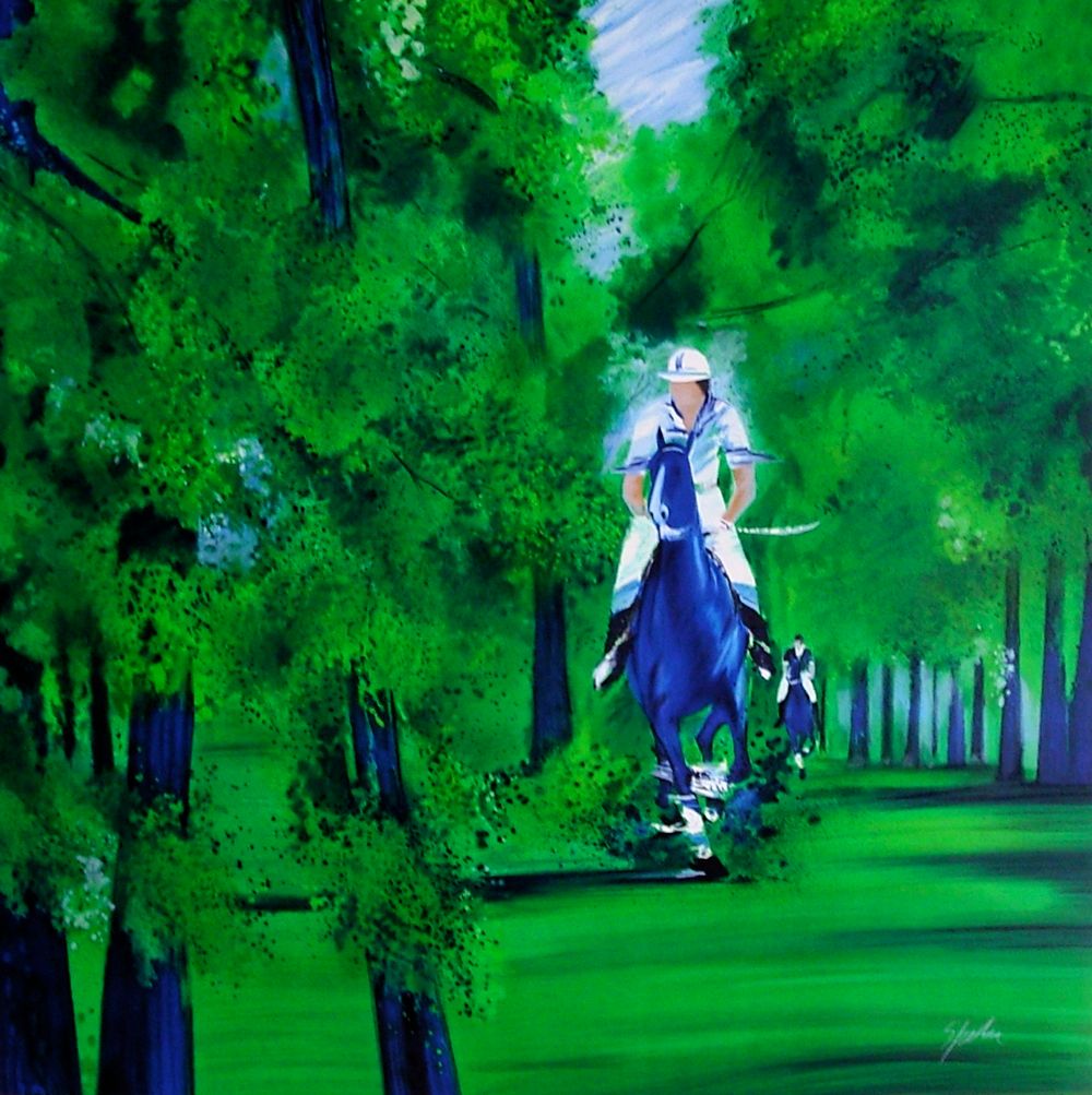 Cavalier en forêt
