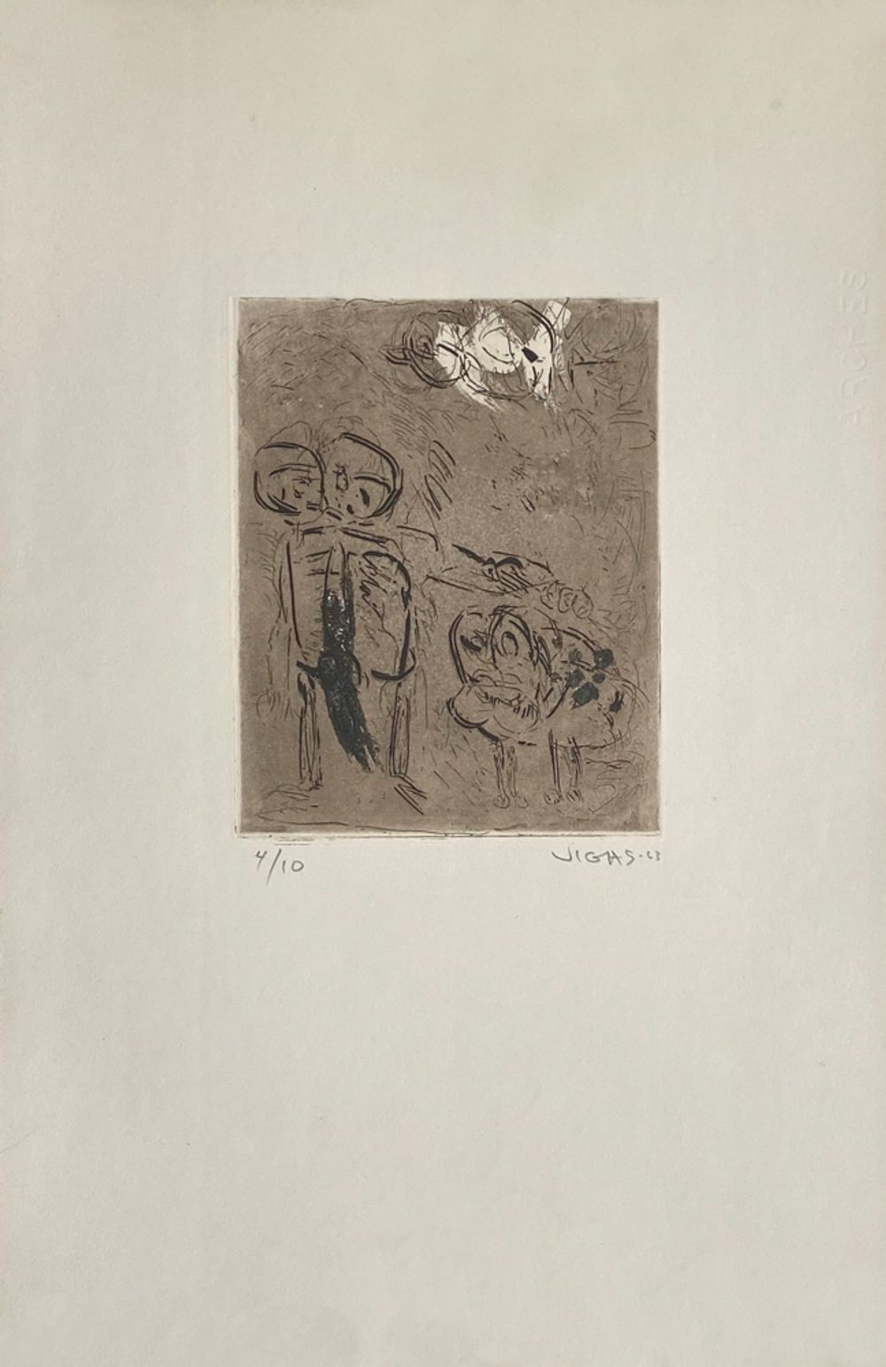 Homme bête et oiseau