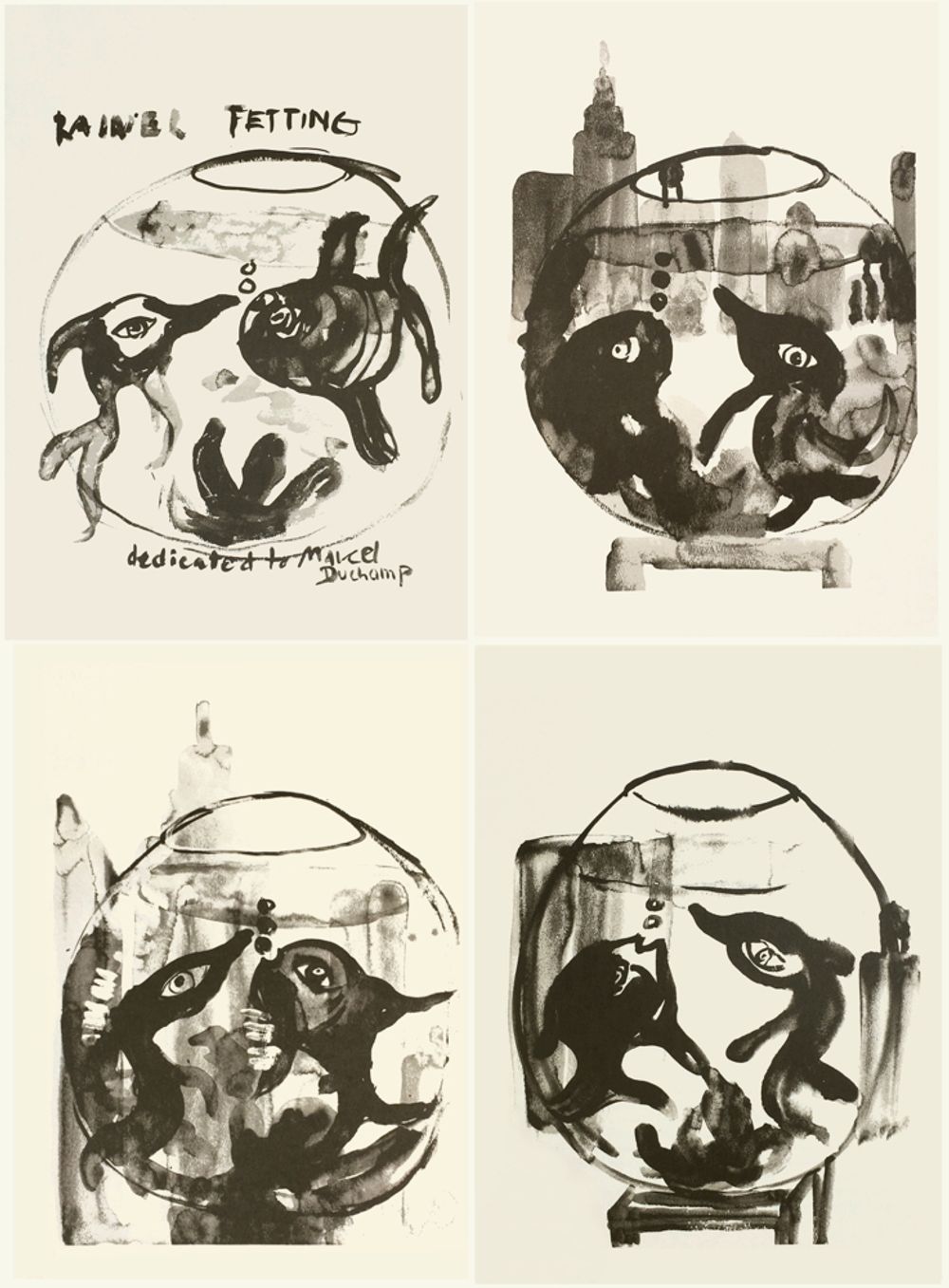 Dedicated to Marcel Duchamp (suite of 4)