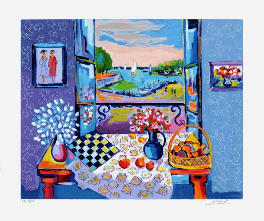 Interior - Fenêtre ouverte au damier