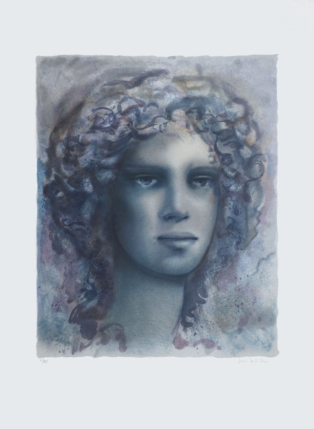 Visage bleu