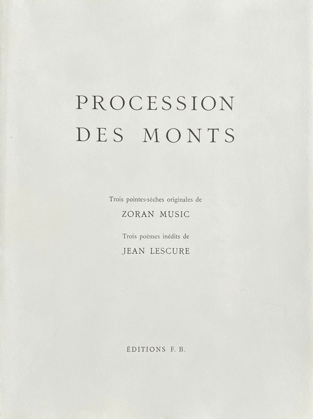 Porcession des Monts (with 3 etchings) — vue 5