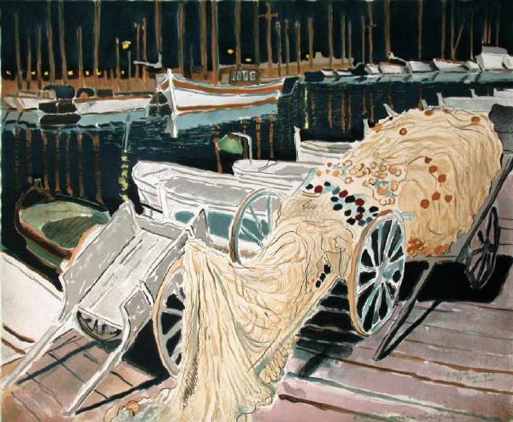 Le port de Cannes la nuit
