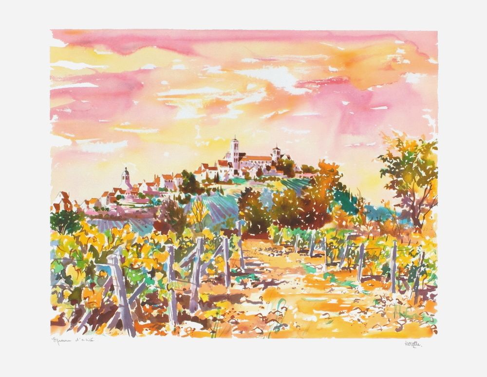 Vezelay à travers les vignes