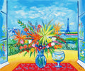 Paris - Bouquet à la Tour Eiffel (canvas)