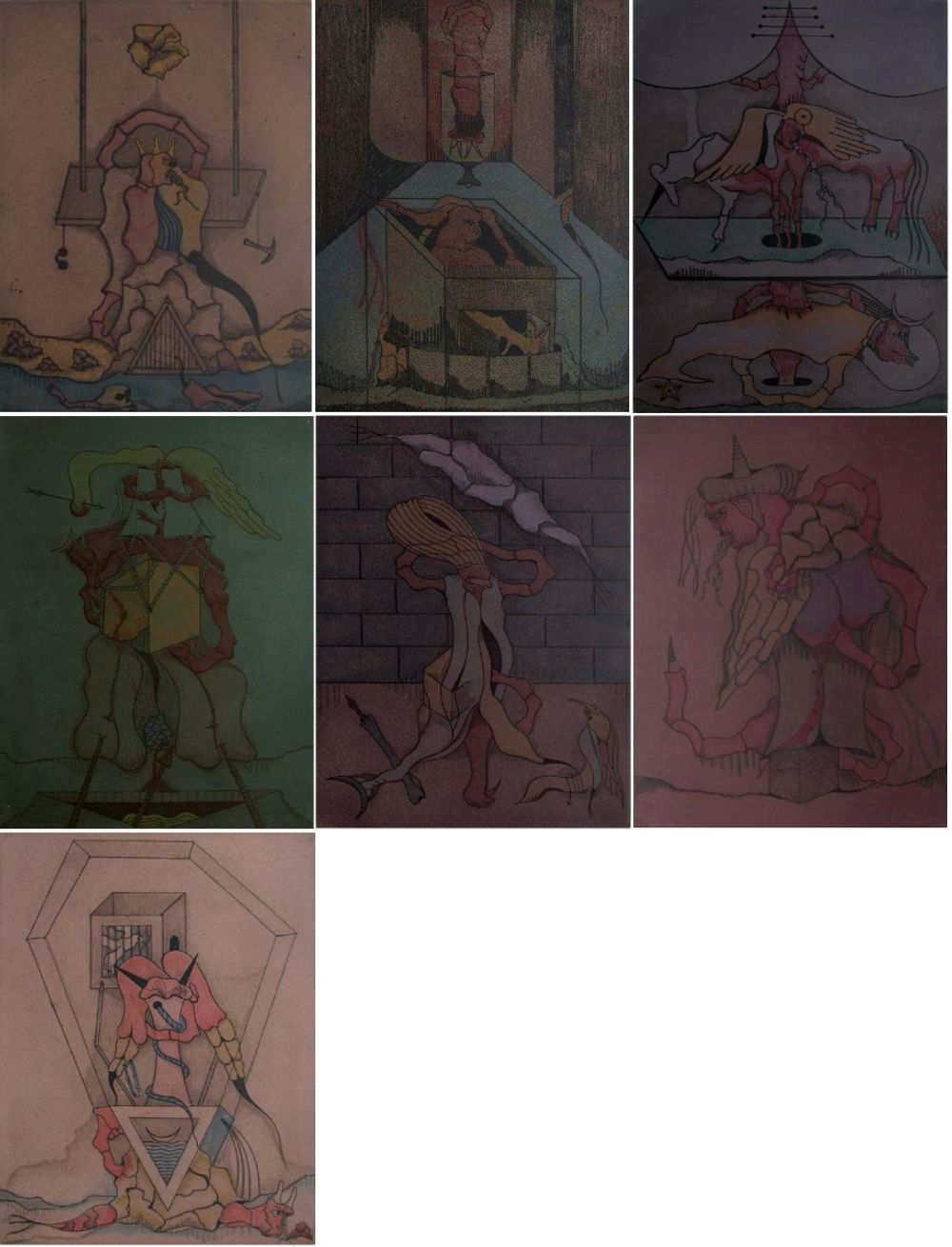 Les vitriers (set of 7)