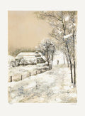 Grande maison sous la neige