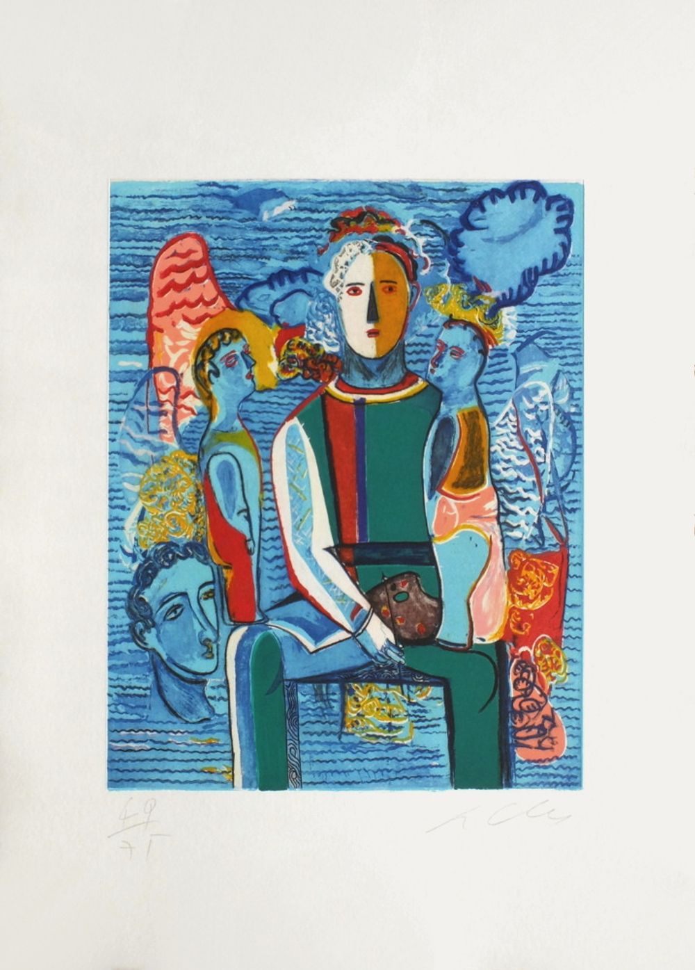 Le peintre à sa palette