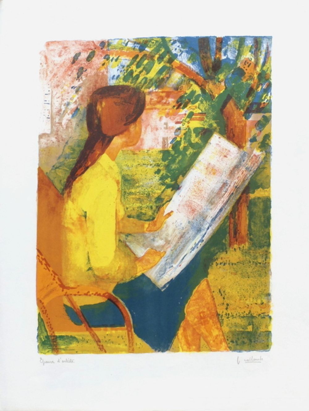 Jeune fille au jardin
