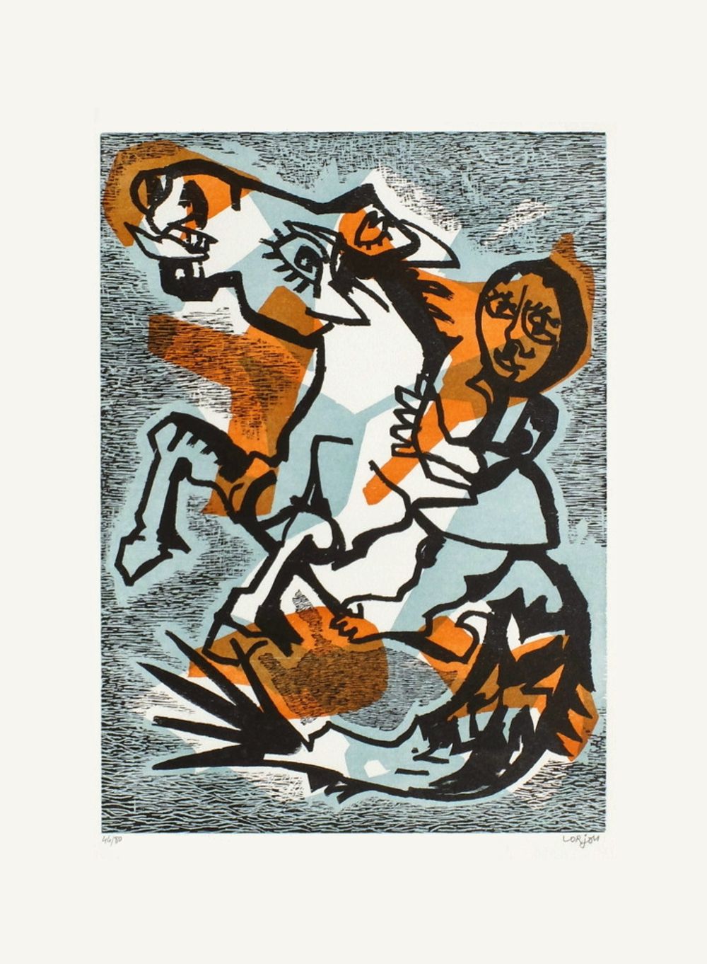 Le cheval orange et son écuyère