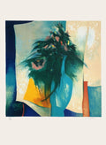 Bouquet au vase bleu