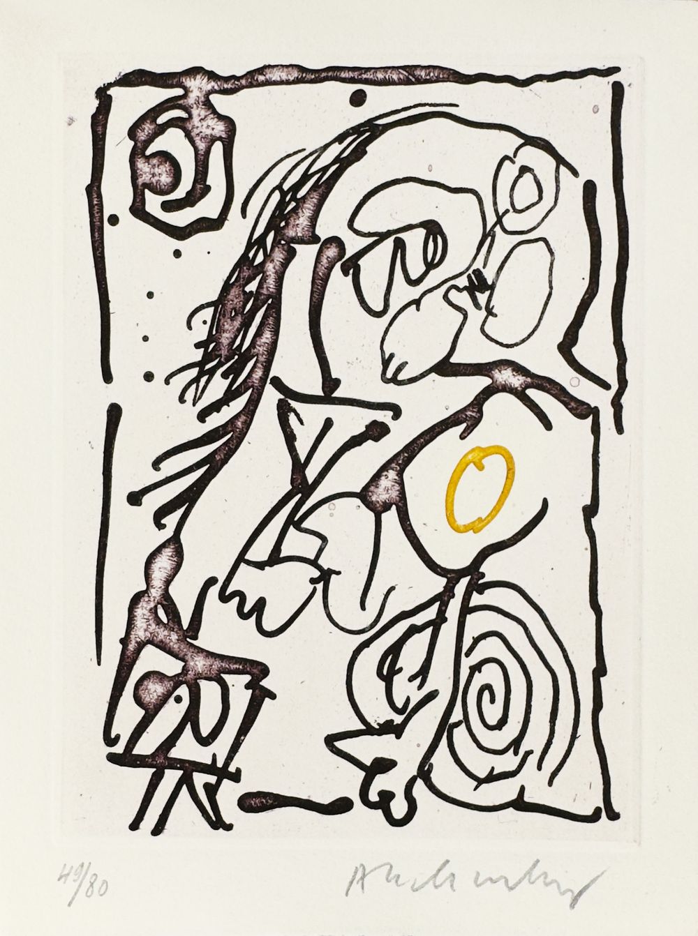 Carré blanc - Texte de Joyce Mansour (5 gravures signées) — vue 5
