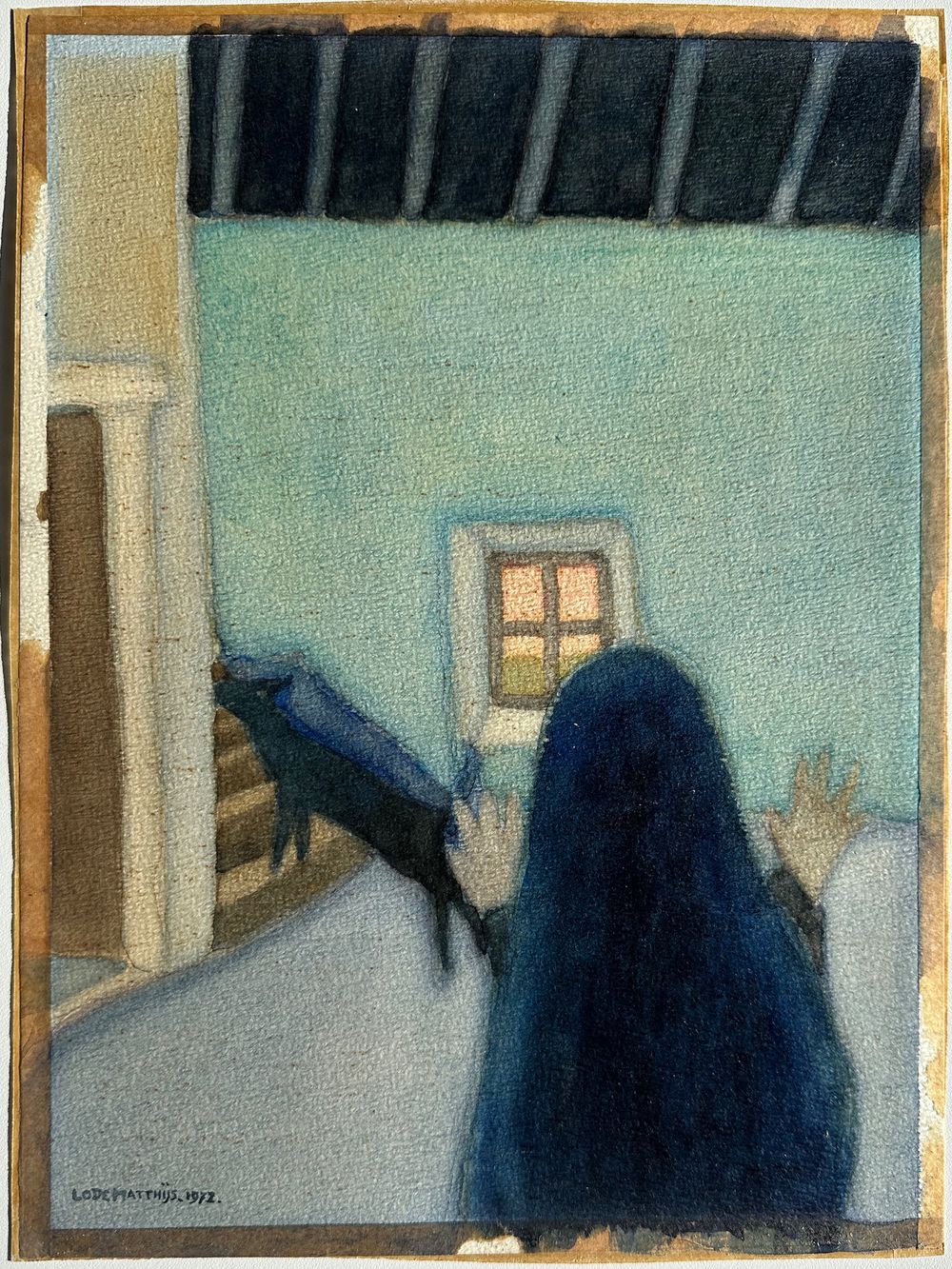 Femme et son chien — vue 2
