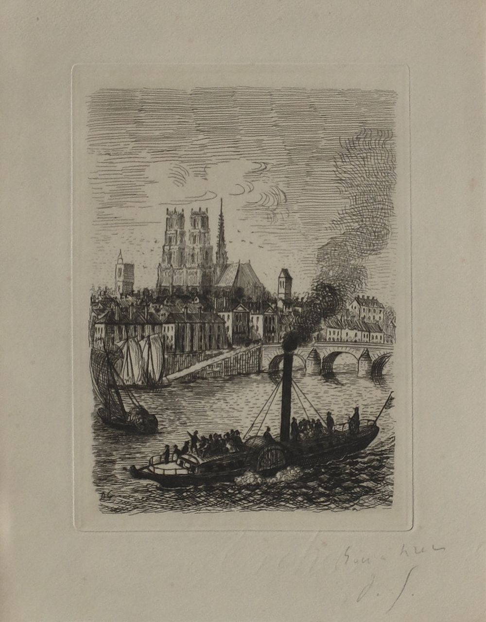 Orléans - Bâteau à vapeur sur la Loire