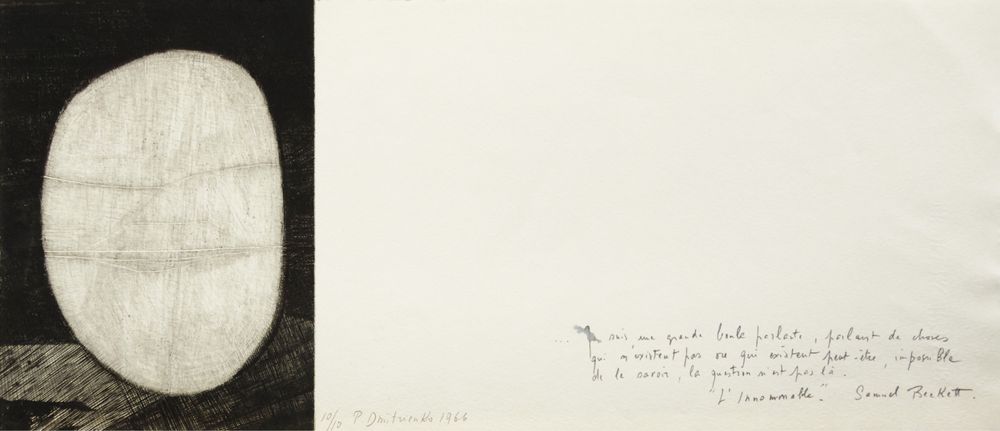 Tête d'homme (avec un poème de Samuel Beckett)