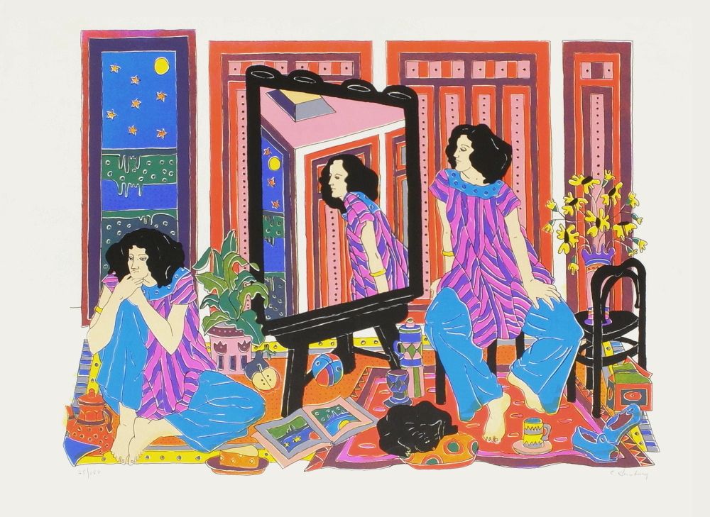 Starry night with two women