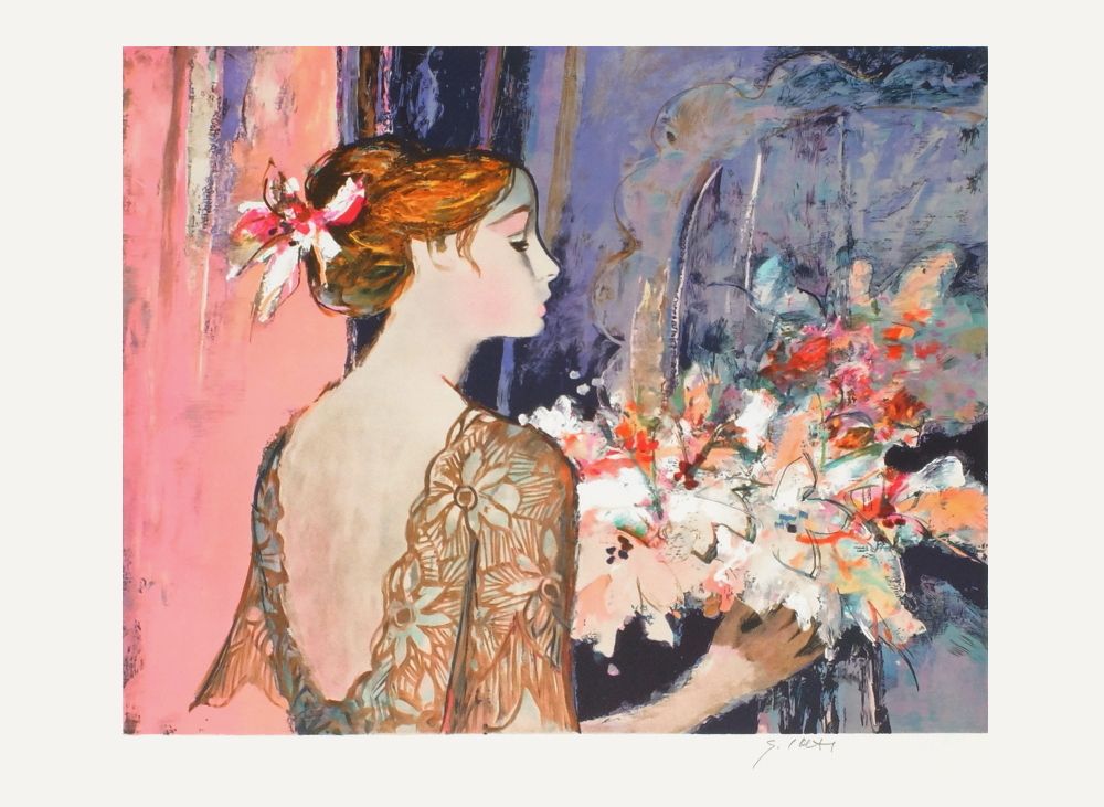 Jeunes filles au chapeau fleuri – Place des Arts