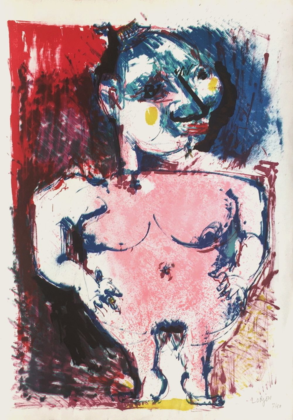 Nu au rouge à lèvres