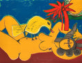 1993 - Femme et oiseau sur la plage