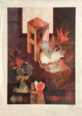 La coupe de fruits et le tabouret