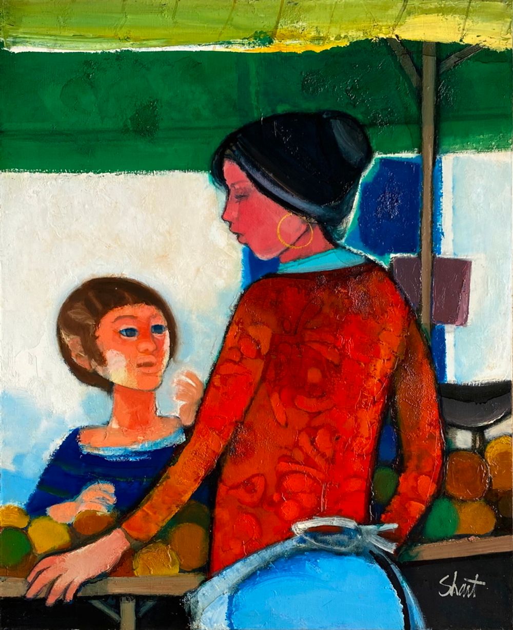 Marchande de fruits au marché