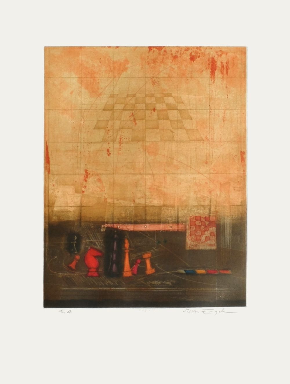 Echiquier rouge