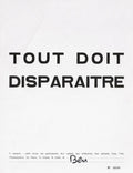 Tout doit disparaitre