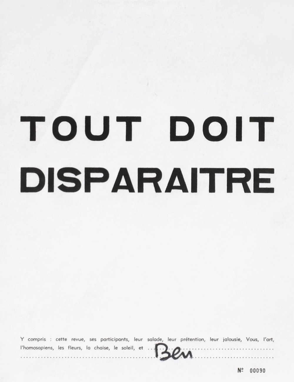 Tout doit disparaitre