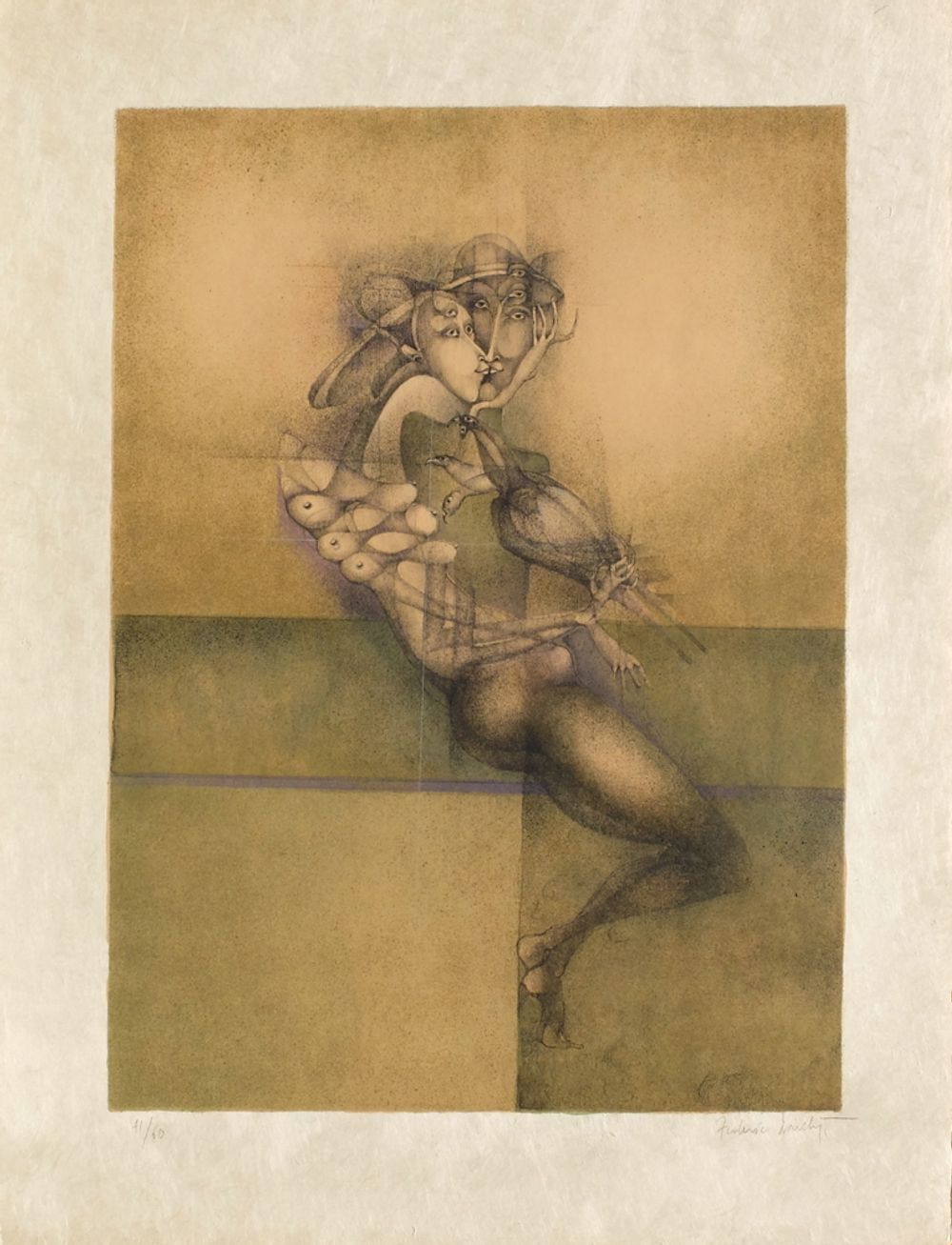 Femme et oiseau