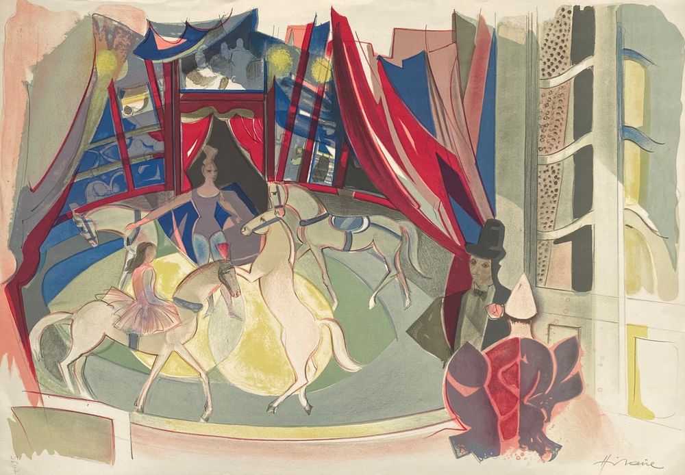 Le cirque - le dressage des chevaux