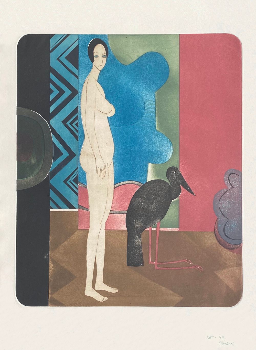 Femme à l'oiseau
