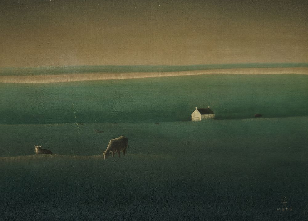 Paysage aux vaches
