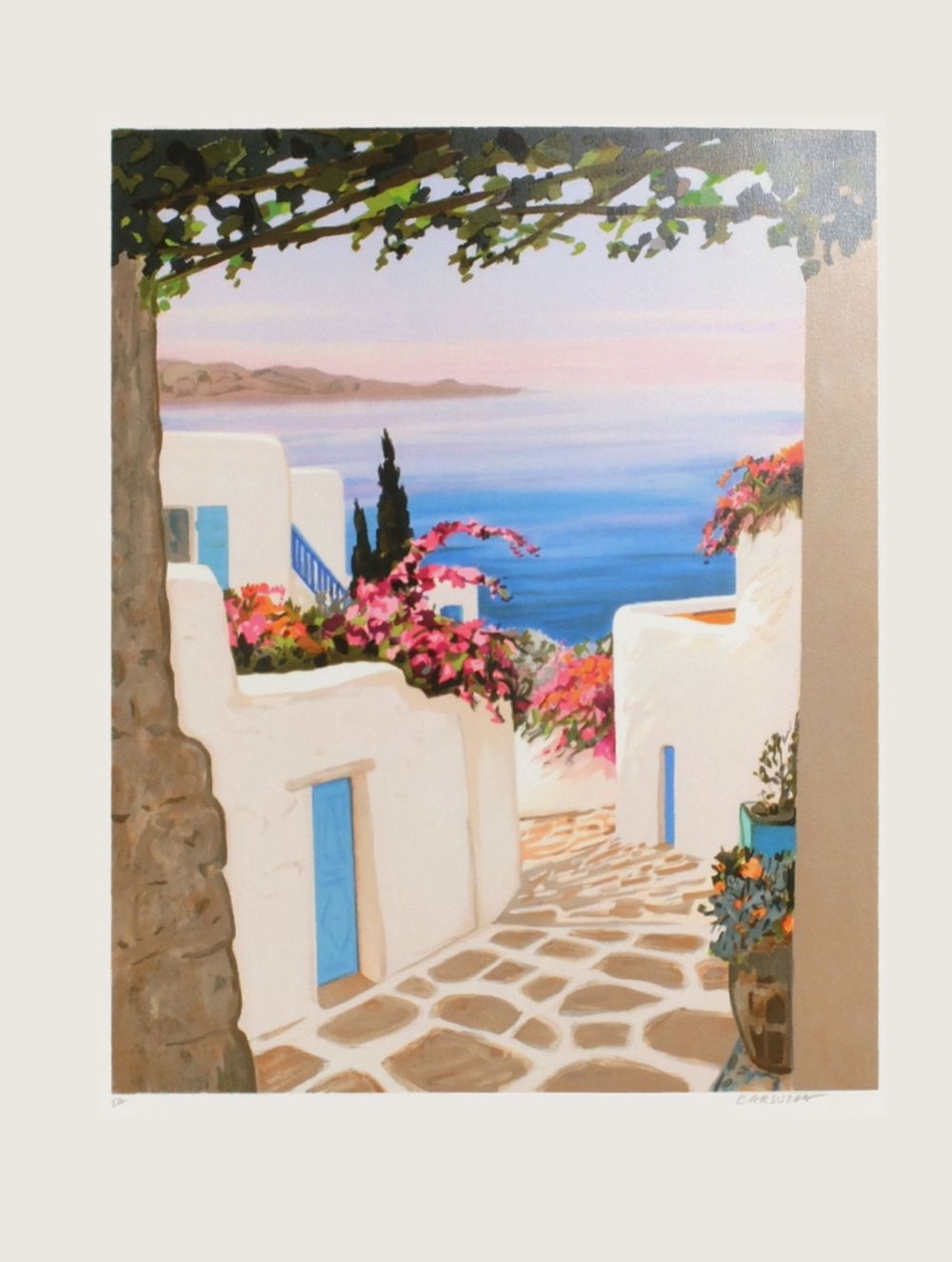 Ruelle fleurie à Myconos