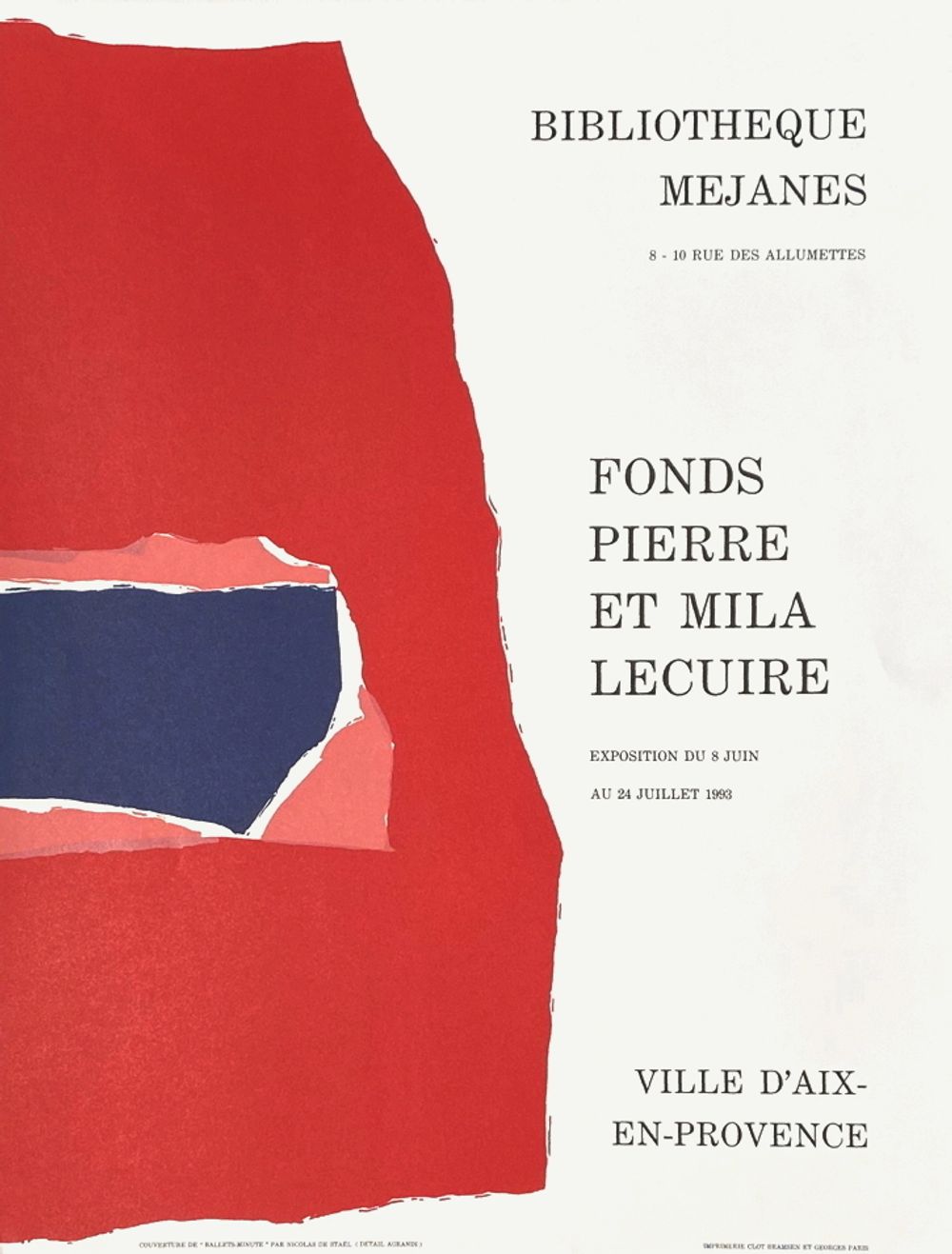 Expo 93 - Bibliothèque Méjanes - Fonds Pierre Lecuire - Aix en Provence