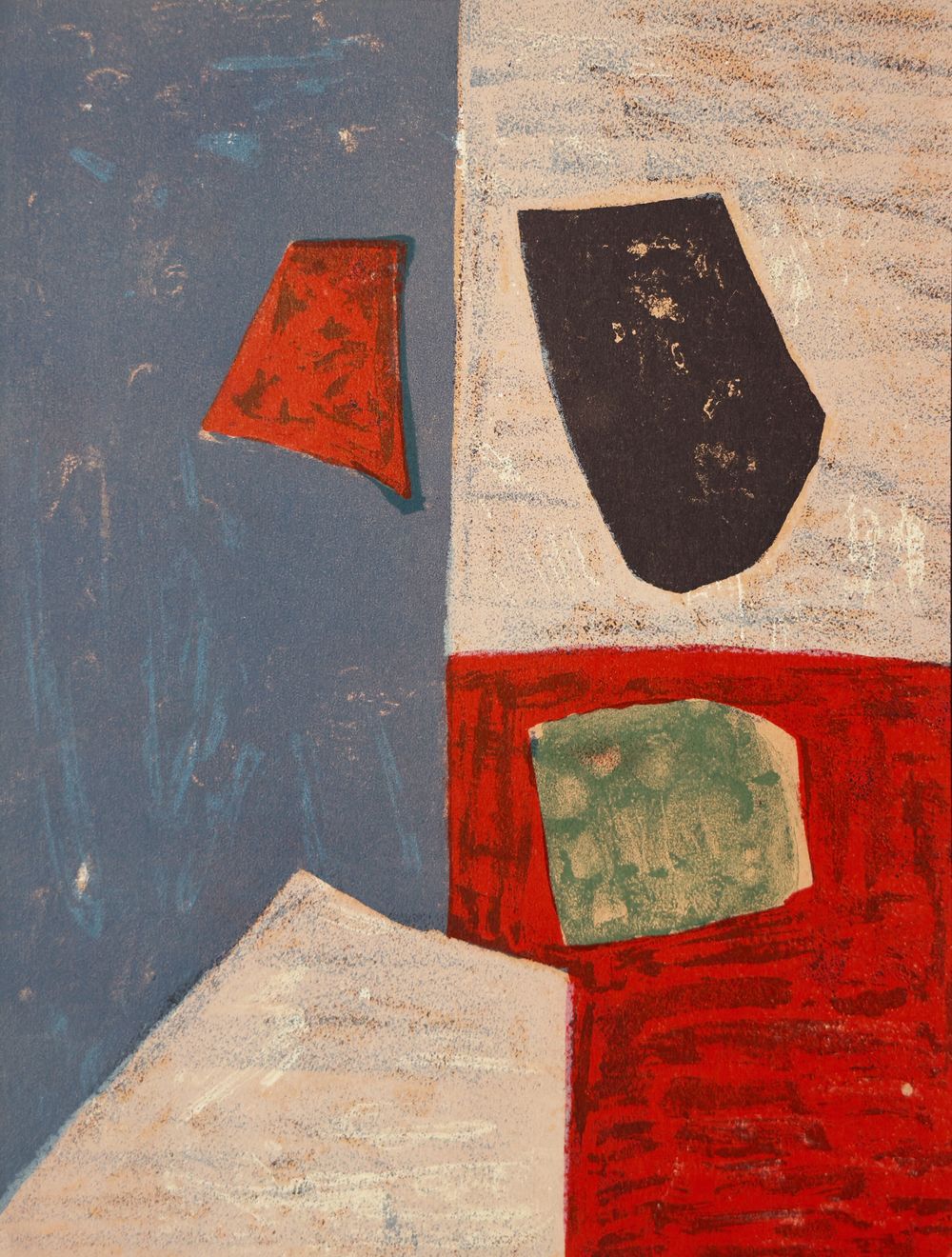 Composition rose rouge et bleue