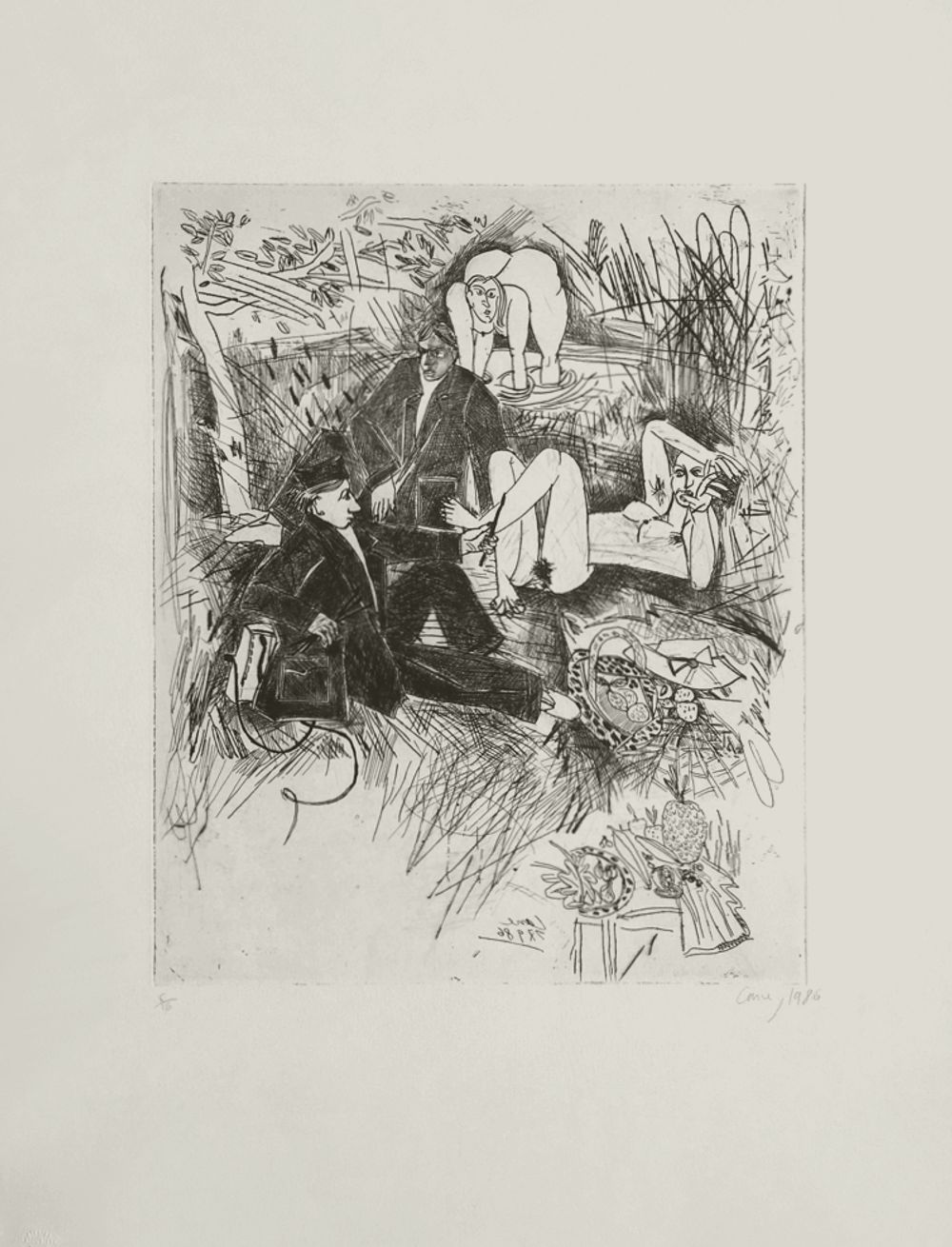 Petit déjeuner sur l'herbe (2ème état)