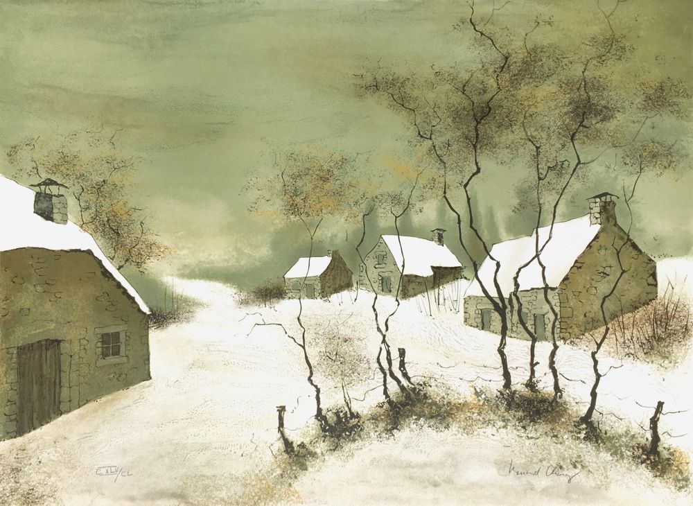Le hameau sous la neige