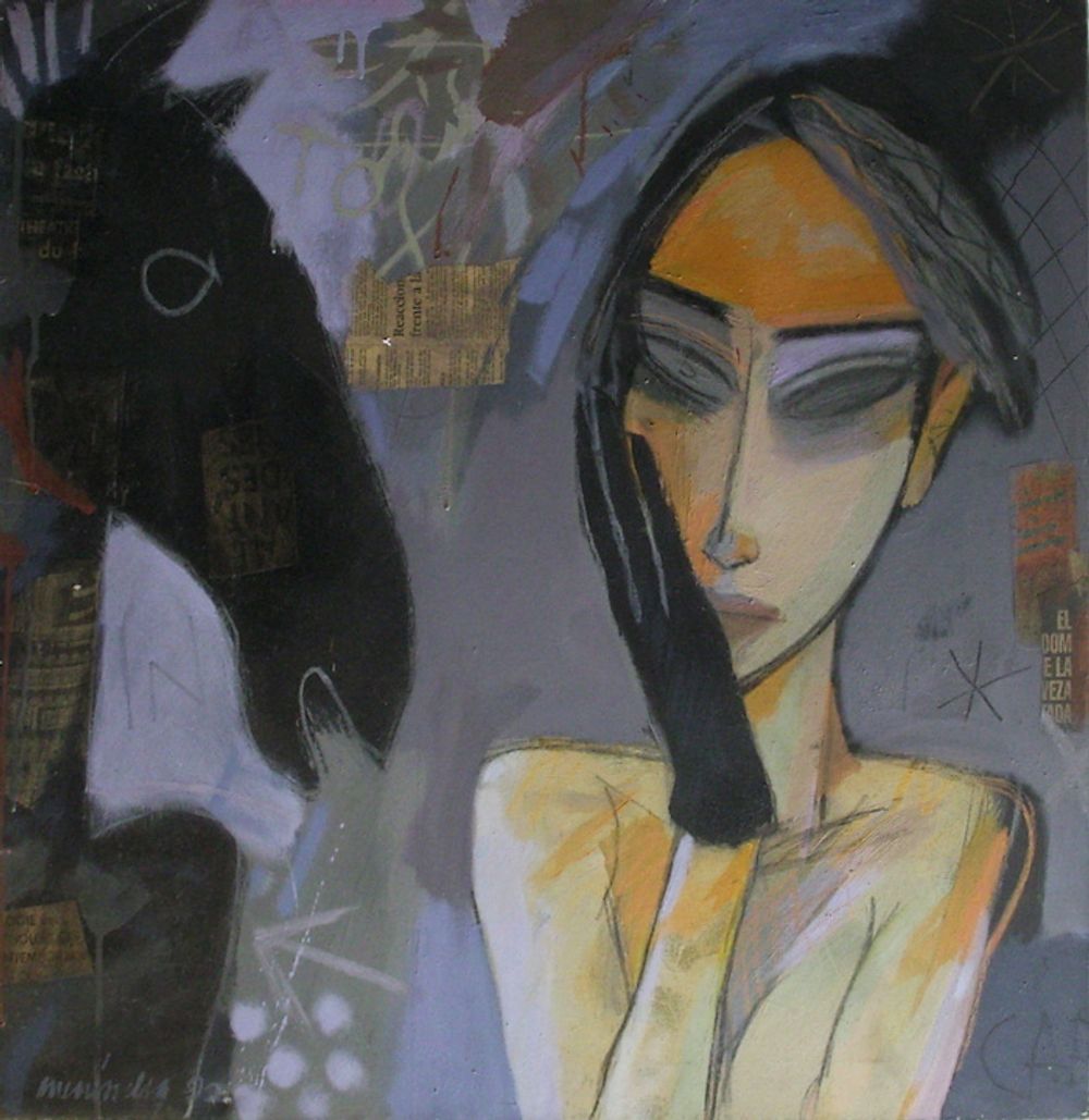 Femme au gant noir